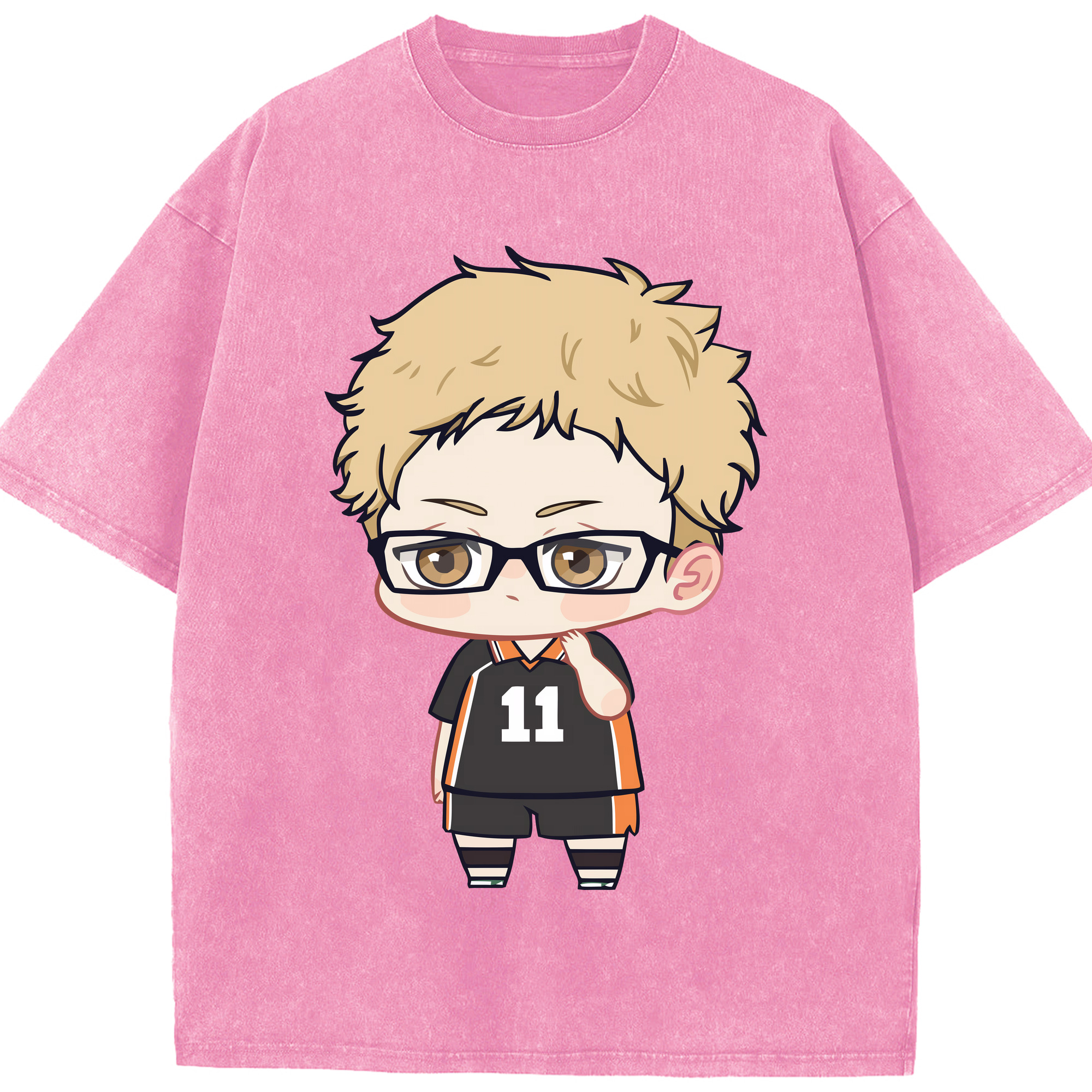 （画像用） ハイキュー!! Haikyu!! 綿100% ヴィンテージ風 半袖Tシャツ（フロントプリント）